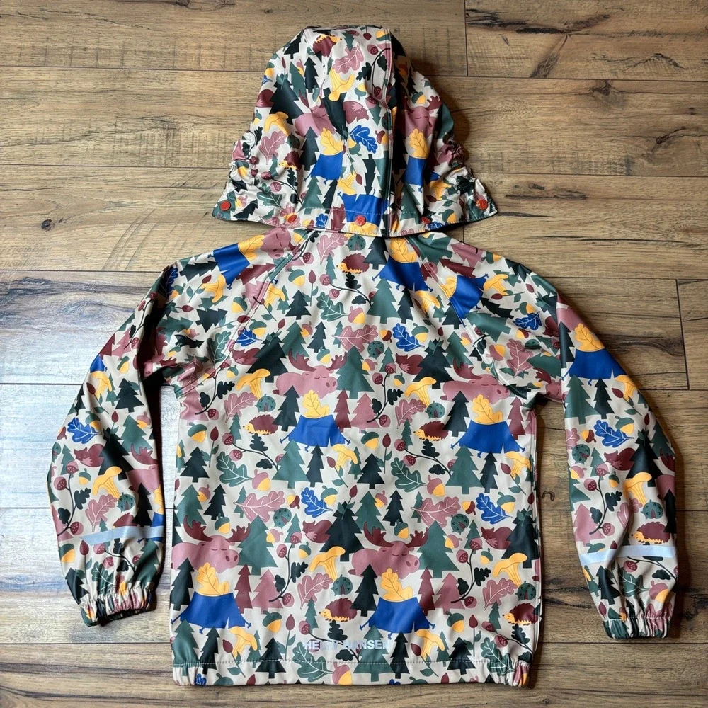 Helly Hansen Rain Suit Kids Size 8 Multi Color Good Woodland Forest Helox+ Set - Picture 5 of 11